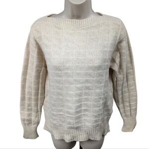 Winona Vintage Wool Blend Boatneck Sweater Sz L